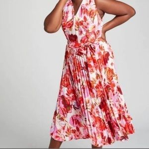 LANE BRYANT Floral Fit Flare Midi Dress 14